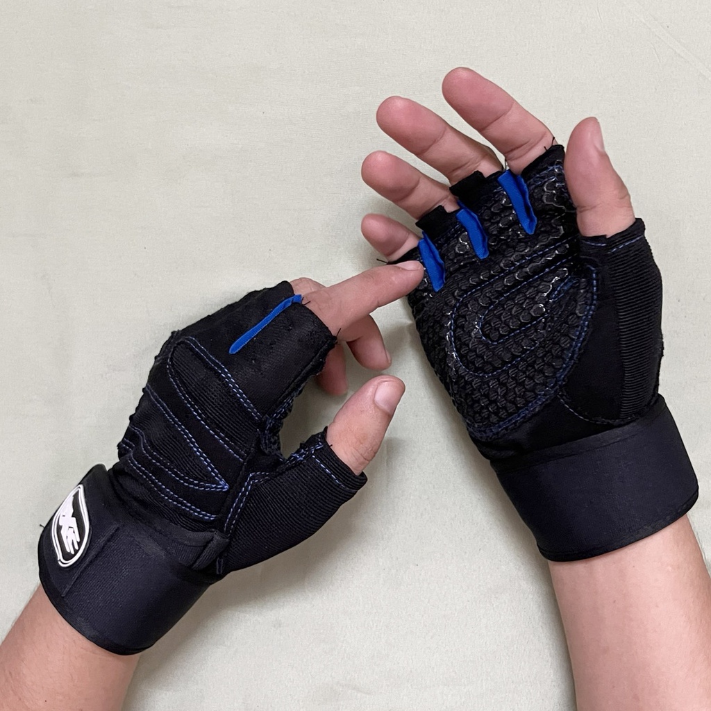 Găng tay tập gym có quấn cổ tay chính hãng XSPORT- chống chai và trợ lực cổ tay