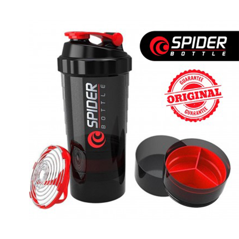 Bình lắc Thể thao Spider tập Gym 3 ngăn tiện dụng, lắc cực hiệu quả